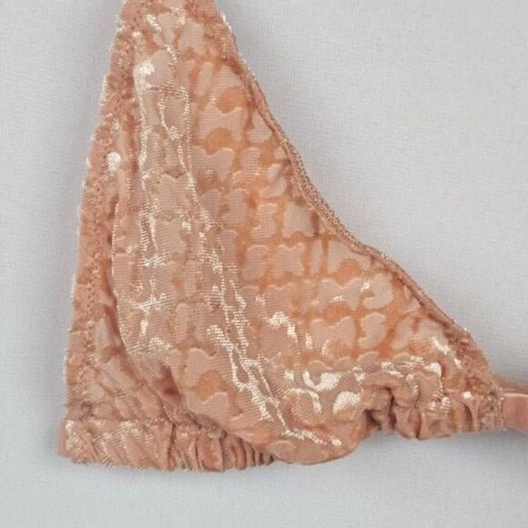 SKIMS TRIANGLE FLOCKED LOGO BRALETTE NWT - Picture 2 of 9
